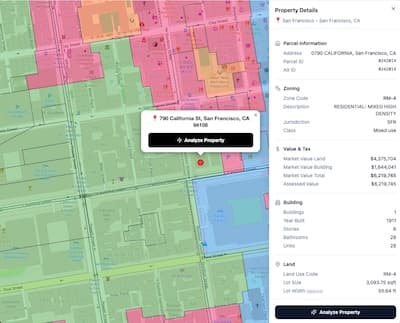 PARCEL & ZONING screenshot